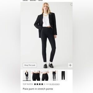 Black JCrew Pixie pant W10